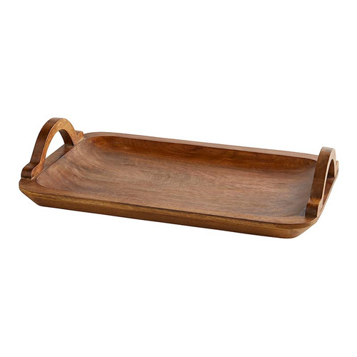 WOODEN TRAY WITH HANDLES - BY 47TH & MAIN