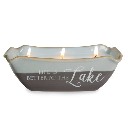 Lake - Triple Wick 10 oz Soy Wax Candle Scent: Tranquility Lake - Triple Wick 10 oz Soy Wax Candle Scent: Tranquility