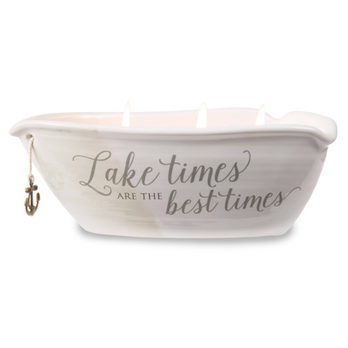 Lake Times - Triple Wick 10 oz Soy Wax Candle Scent: Tranquility Lake Times - Triple Wick 10 oz Soy Wax Candle Scent: Tranquility