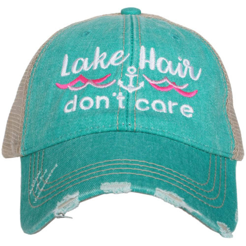Lake Hair Don't Care Wave Trucker Hat - Mint Lake Hair Don't Care Wave Trucker Hat - Mint