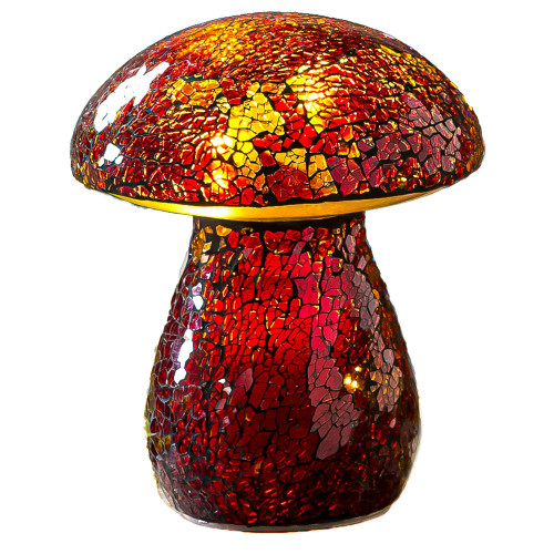 Glass Mosaic Mushroom Lawn Ornament by Plow & Hearth ~ Assorted Colors