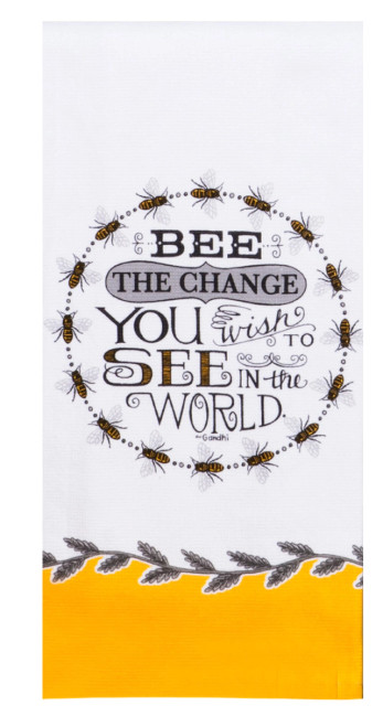 Just Bees - Bee The Change Dual Purpose Terry Towel by Kaydee Designs