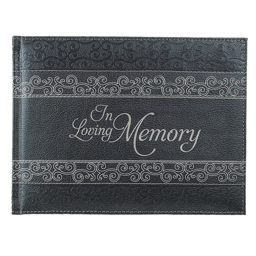 In Loving Memory Guest Book Charcoal 