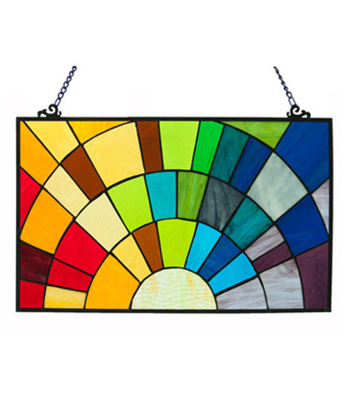 Tiffany Style Stained Glass Rays of Sunshine Window Panel