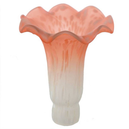 6" Replacement Lily Shade - Orange/White  Mercury Glass - PRE-SALE ONLY