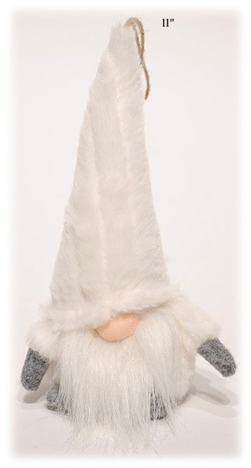 11" Gnome with White Fur Hat