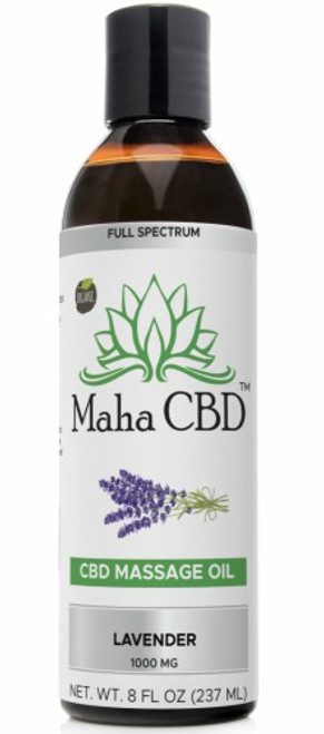 Full Spectrum CBD Massage Oil 1000mg or 4000mg by Maha