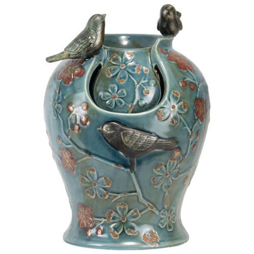 Blue Verdigris Songbird Tabletop Fountain by Foreside Home & Garden Blue Verdigris Songbird Tabletop Fountain by Foreside Home & Garden