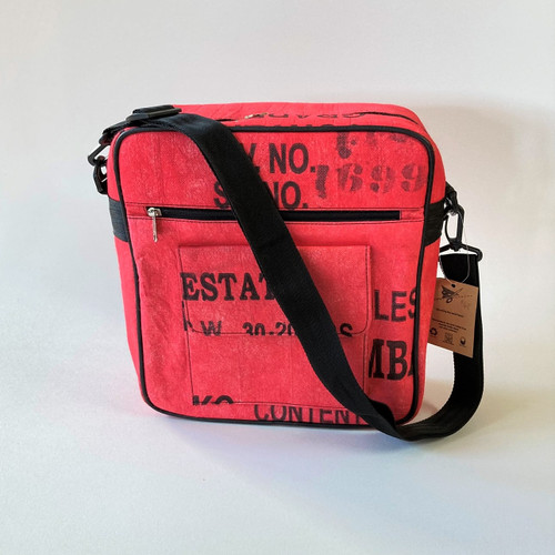 Kuro Cross Body Bag - Made from Tea Shipping Sacks By Kuro Street Kuro Cross Body Bag - Made from Tea Shipping Sacks By Kuro Street