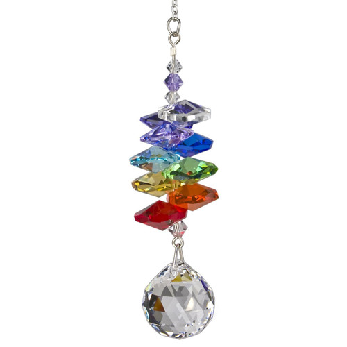 Crystal Rainbow Cascade Suncatcher  by Woodstock - BALL