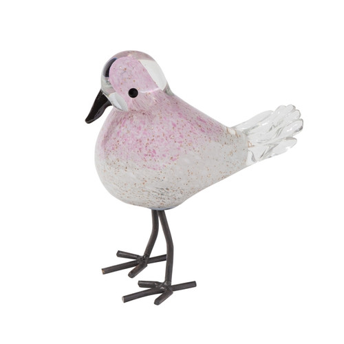 Art Glass Finches - Pink Art Glass Finches - Pink