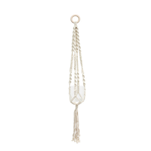 43" Natural Colored Macramé Plant Hanger by Soul of the Party 43" Natural Colored Macramé Plant Hanger by Soul of the Party