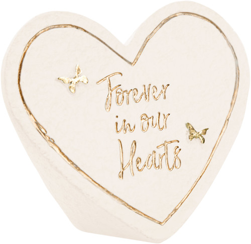 3.5" x 3" Heart Memorial Stone - Forever in Our Hearts