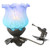 Hand-blown Glass Trumpeting Cherub Tulip Lily Lamp- Choose Your Shade Color