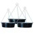 Round Planter Set of 3 with Chain Hangers