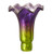 6" Replacement Lily Shade -Tiffany Style Lily Flower Style Lamp Shade | Purple/Green Mercury Glass