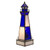 10.4"H Camden Stained Glass Lighthouse Accent Lamp