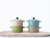 5" Round Stoneware Covered Kettle by Creative Co-op (Set of 4)