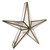 19" Mirrored Glass and Brass Star Candle Holder