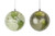 4.5" Globe Sage Green Ornament - Set of 2