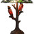 Tiffany Style Cardinal Twins  Table Lamp