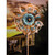 75"H Solar Wind Spinner, Copper and Verdigris Bloom by Evergreen