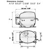 Fractional Hp Compressor 1/3+Hp, 115V Hermetic - Replacement Part For Continental Refrigerator NEK6187Z1