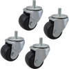 True 830280 - Caster,Stem 2-1/2"Od, Sw Ivel Black Set/4