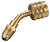 Yellow Jacket 19180 - 1/4" Hose Adapter for Left-Handed A2L Refrigerant Tanks - Female LH to Male RH Angled Fitting