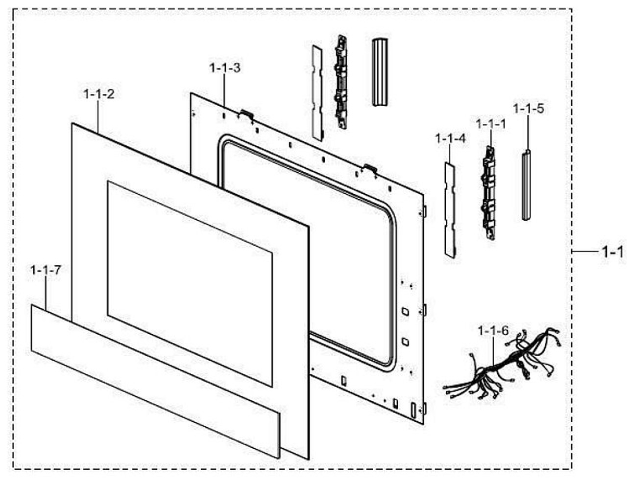 Dacor 111935 - ASSY DOOR SUB  DBL