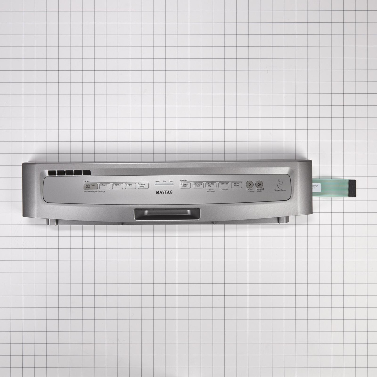 Whirlpool W10811151 - Dishwasher Touchpad and Control Panel, Silver - Image # 2