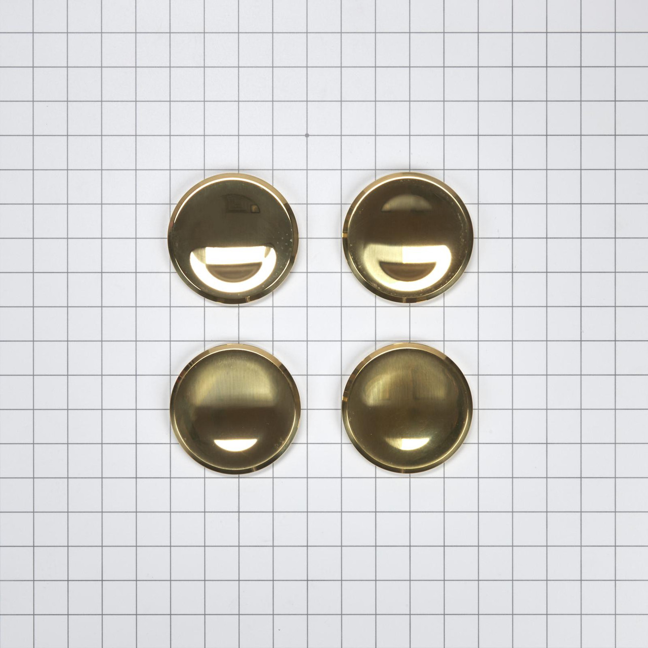 Whirlpool W11323014 - Set of 4 Range Large Brass Burner Caps - Image # 2