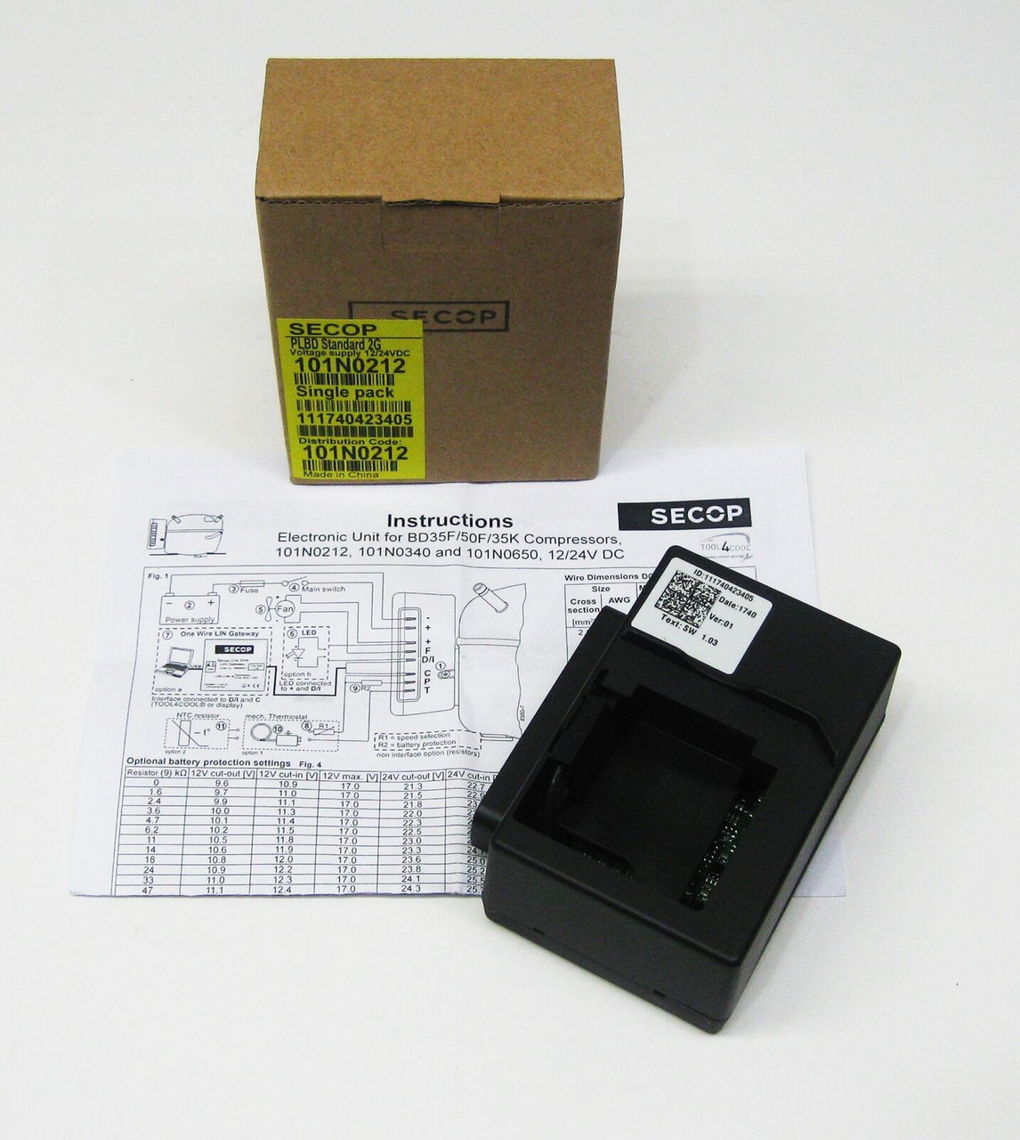 SECOP 101N0212 Electronic Controller (12-24V DC) for BD35F / BD50F