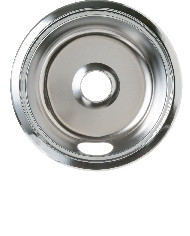 An image of a GE Appliances WB31X5011 8 INCH CHROME BURNER BOWL - ELEC
