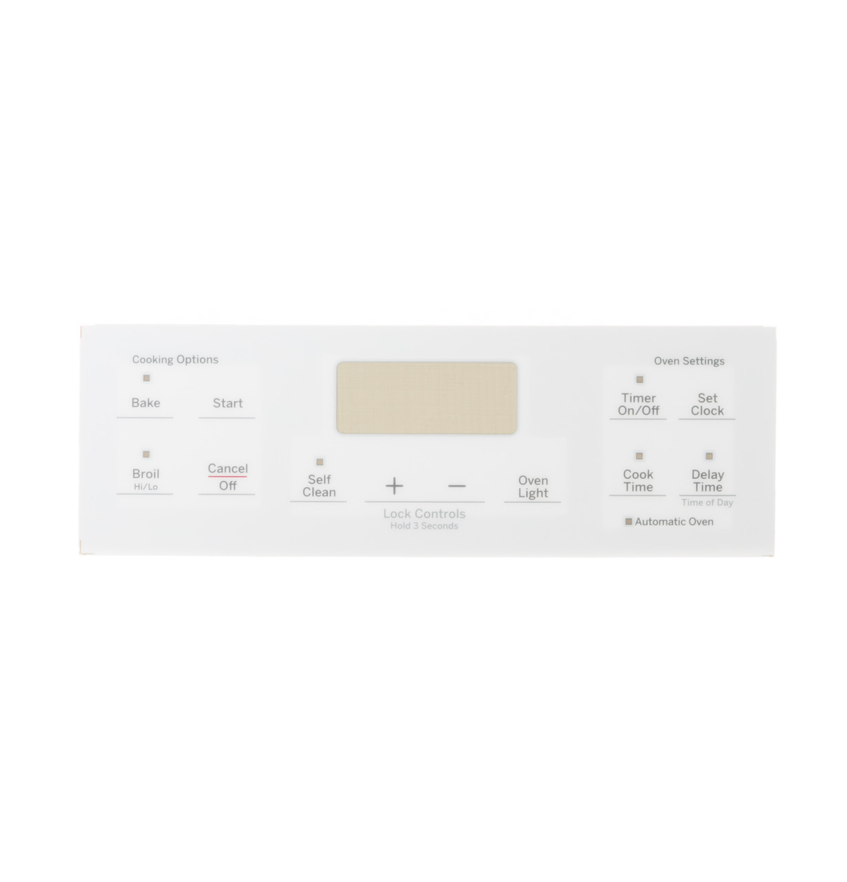 GE Appliances WB07X25206 - Range Control Panel - White
