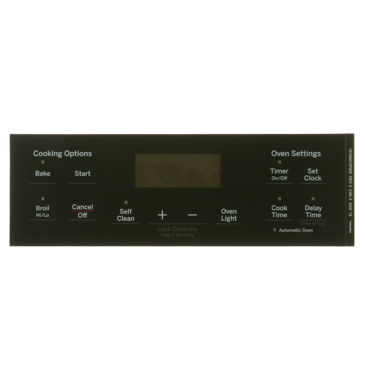 GE Appliances WB07X26713 - Faceplate Graphics (Gy)