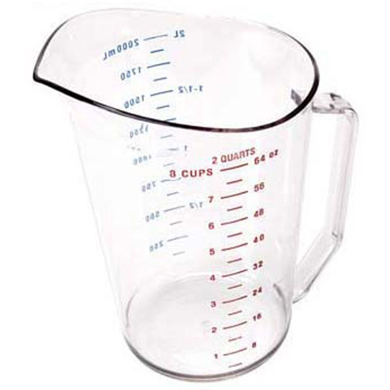 2 Qt Measuring Cup-135 Clear - Replacement Part For Cambro 200MCCW135