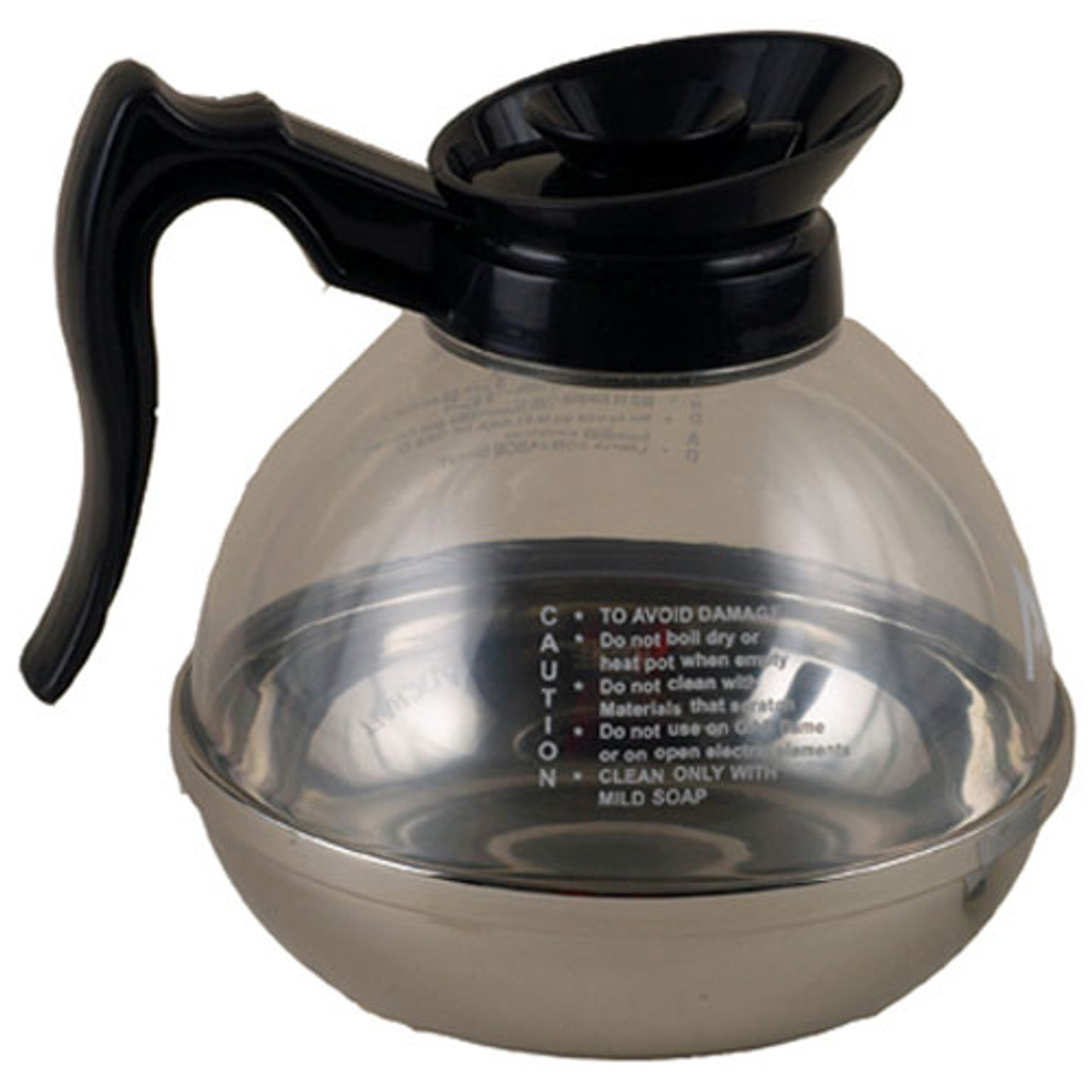 Adcraft CDP-BK - Decanter-Coffee Black 64 Plastic W/Stainless Bott