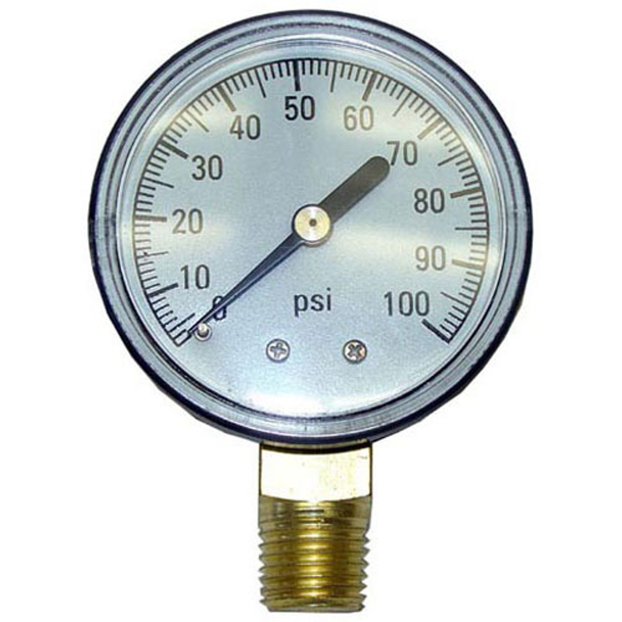 Pressure Gauge 2, 0-100 Psi, 1/4 Mpt - Replacement Part For Insinger SK-1433
