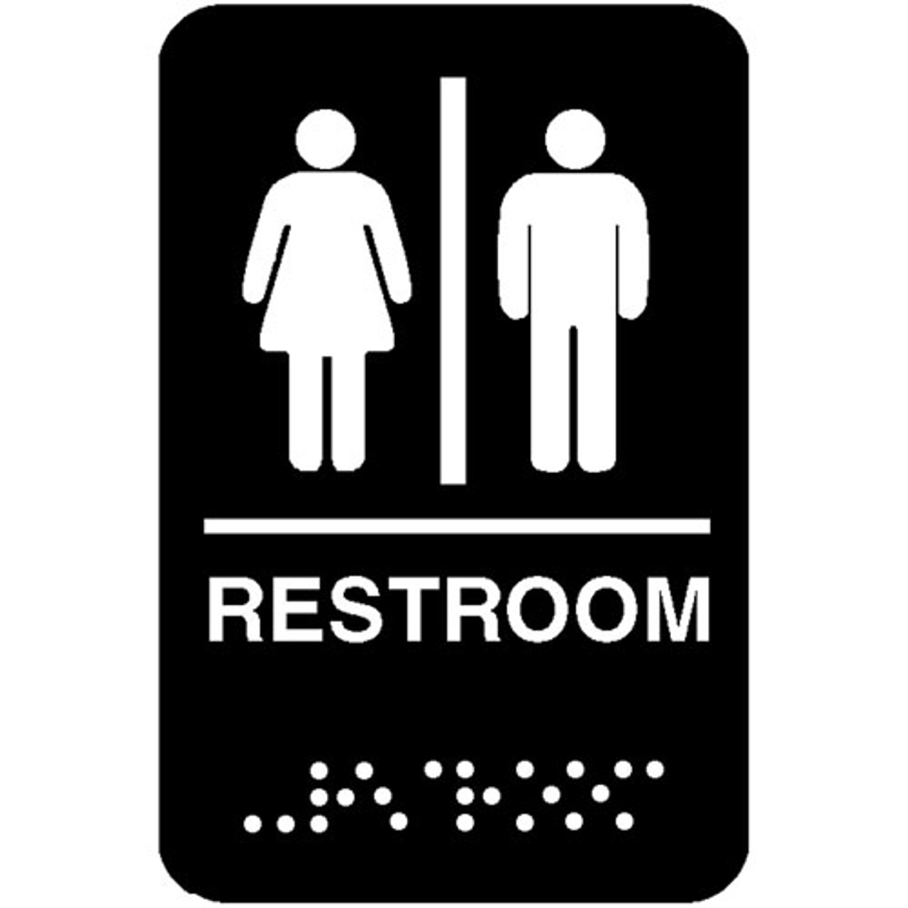 Traex 5633 - Braille Restroom Sign 6 X 9 In