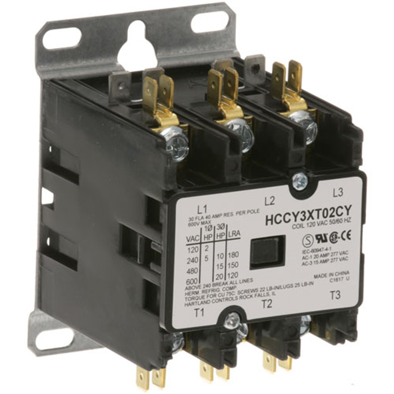 Contactor 3P 30/40A 120V - Replacement Part For Hobart 00-087713-039-2