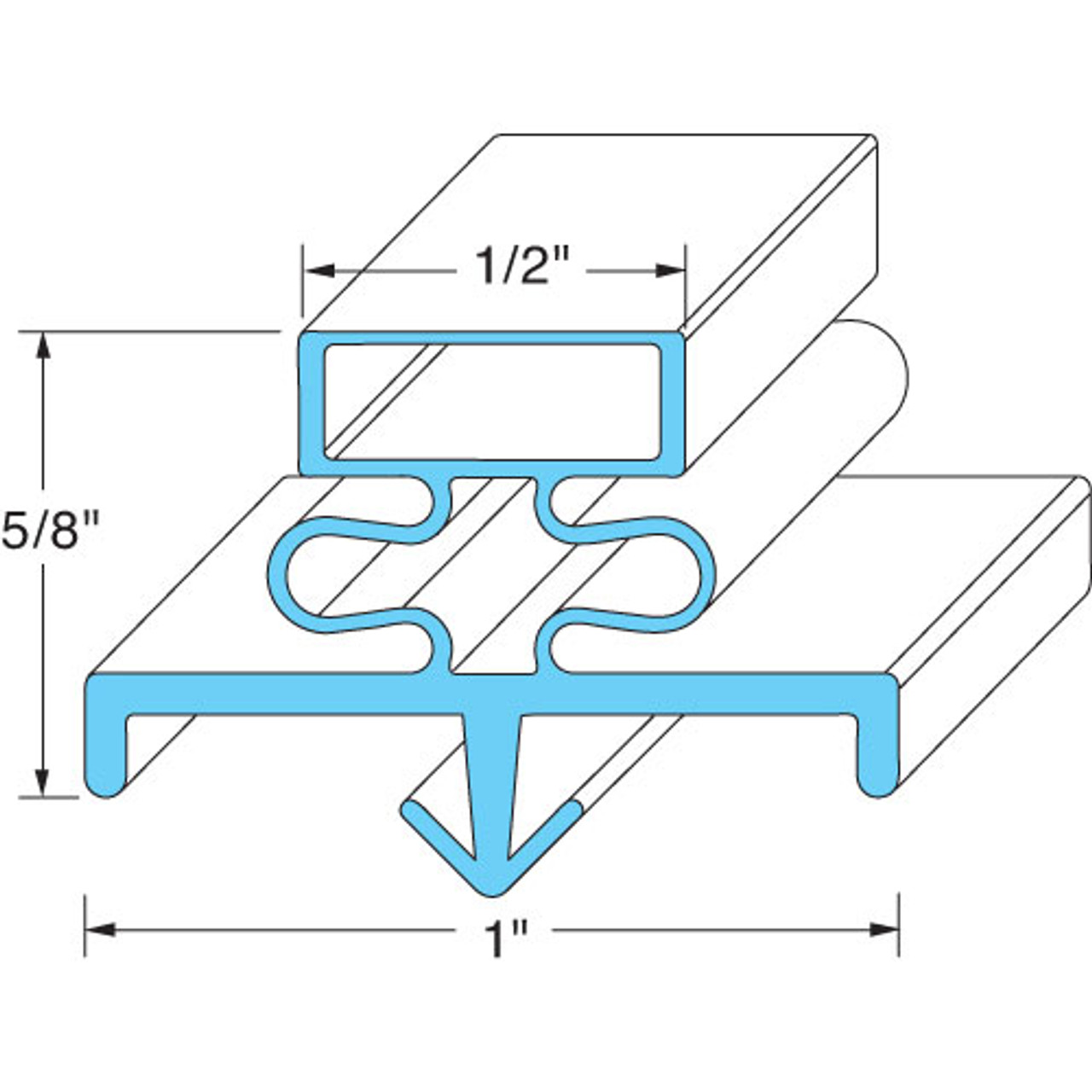 Door Gasket 20-1/2" X 25-1/2" - Replacement Part For Delfield MCC14498