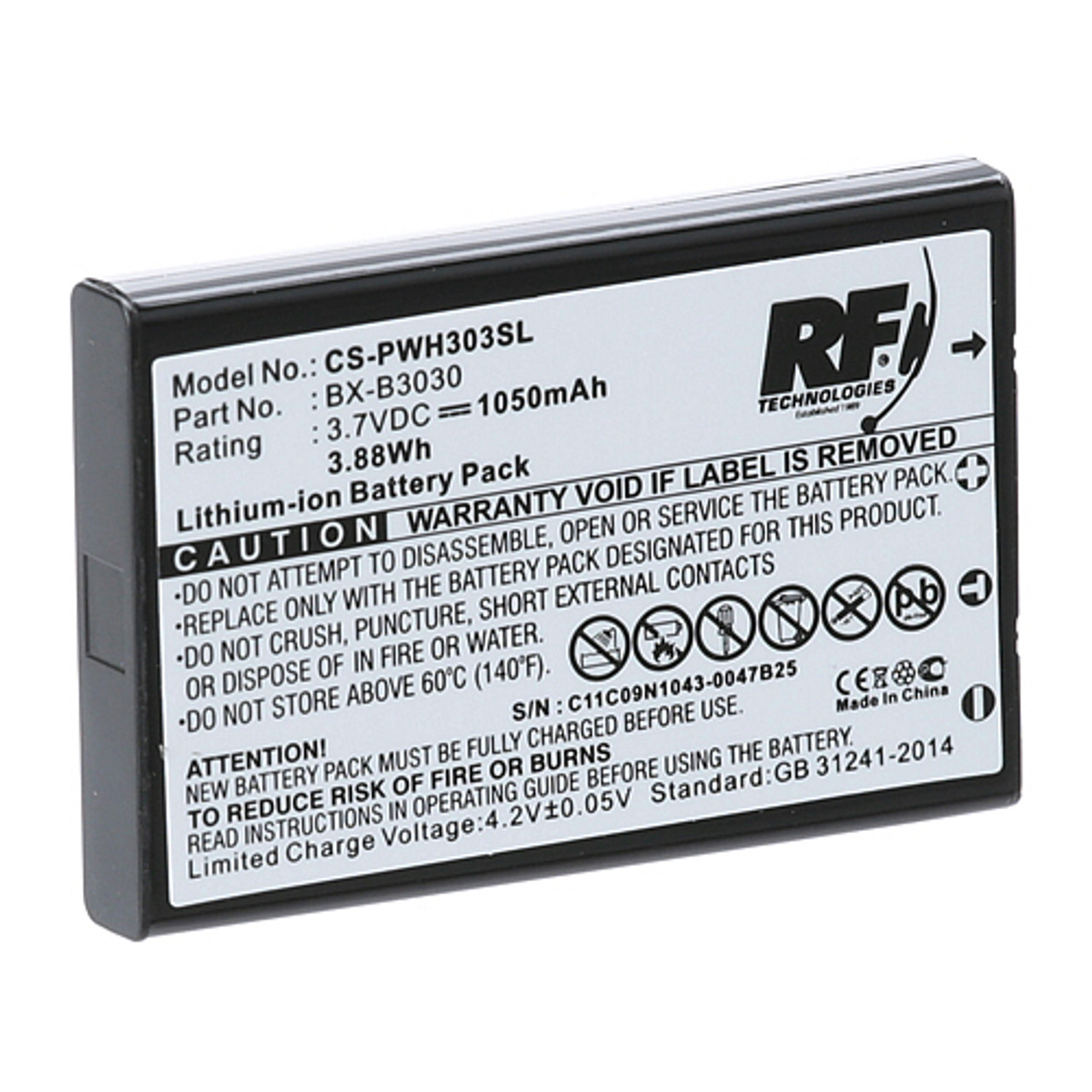 Battery, Attune I & Ii - Replacement Part For Panasonic BXB3030