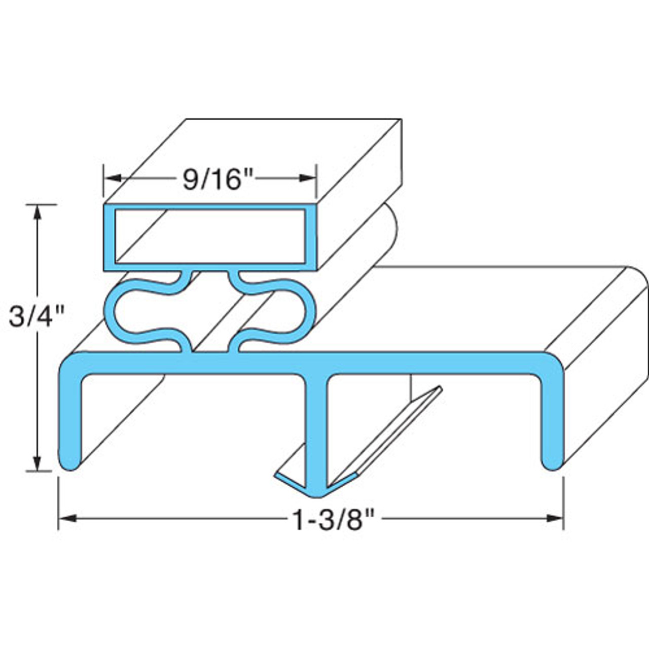 Door Gasket 23-1/2" X 58" - Replacement Part For Victory VT505969-02