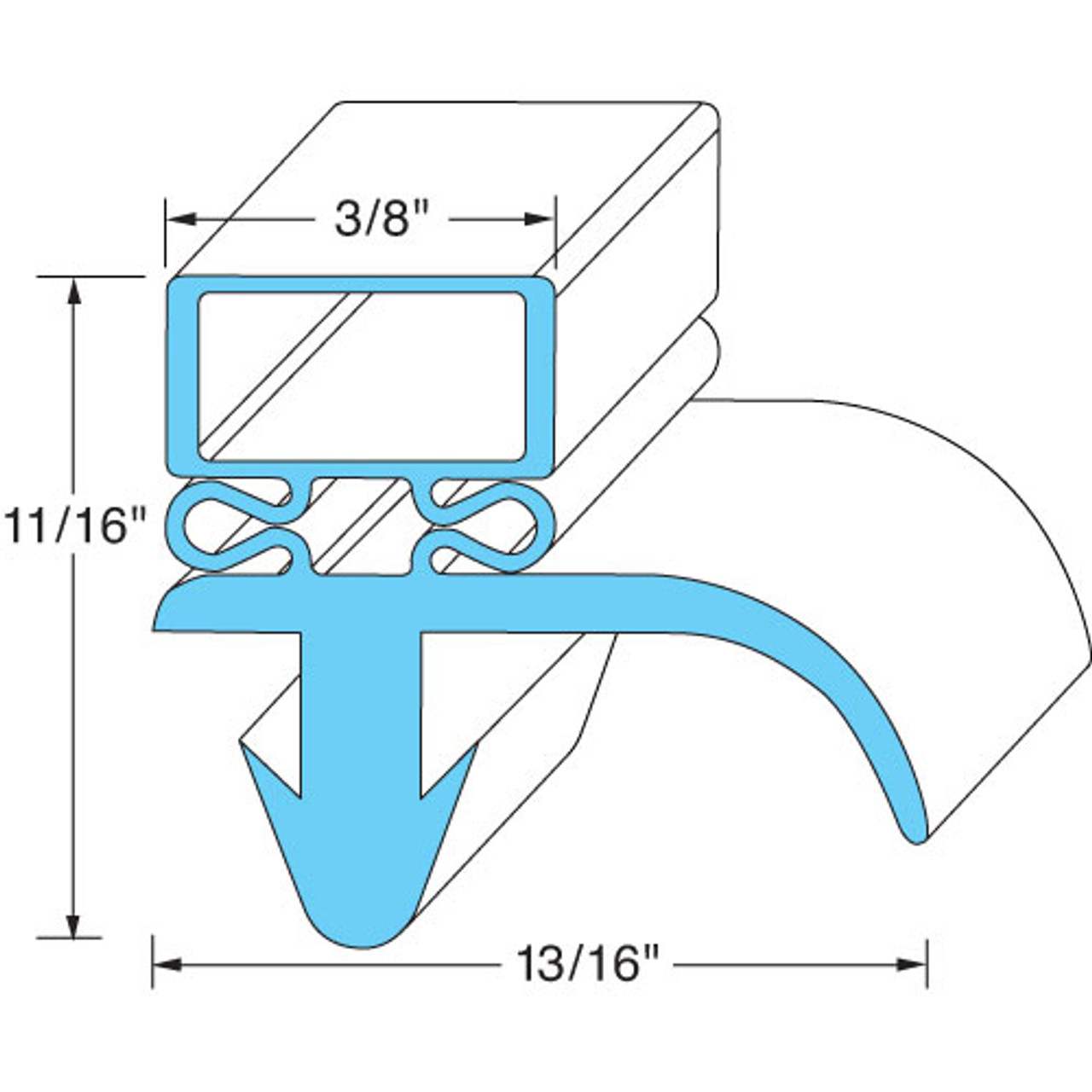 Door Gasket 25 5/8" X 27" - Replacement Part For Prince Castle 10310-44