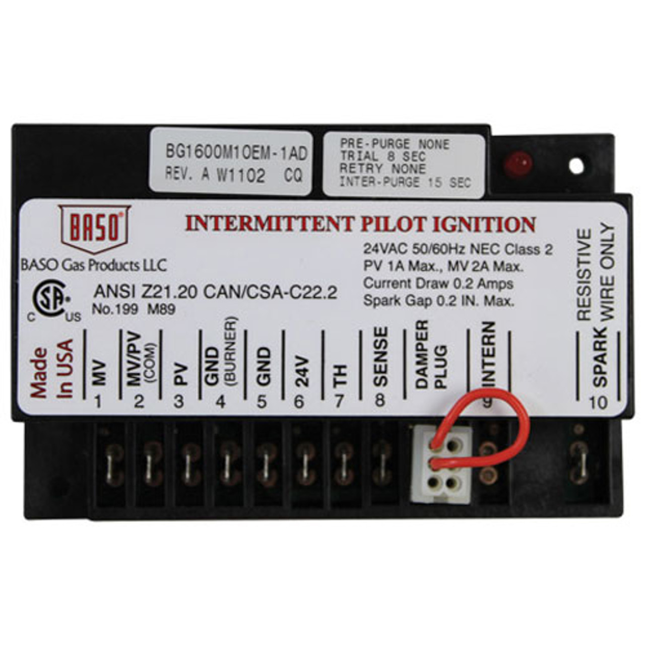 Ignition Control - Replacement Part For Johnson Controls G770KHA-2C