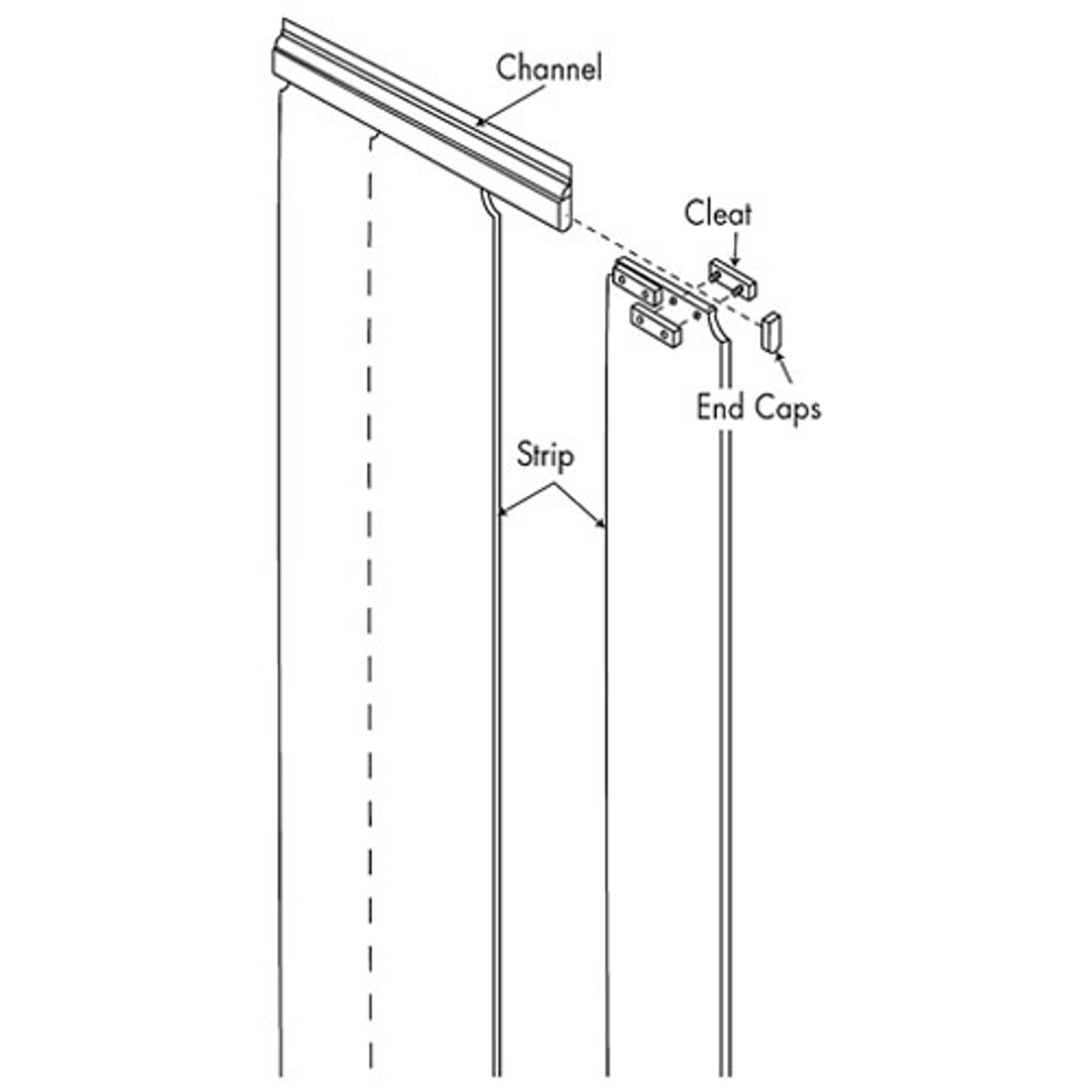 Kason® - 401Sa8084490 Strip Curtain - Replacement Part For Kason 401SA8084490F