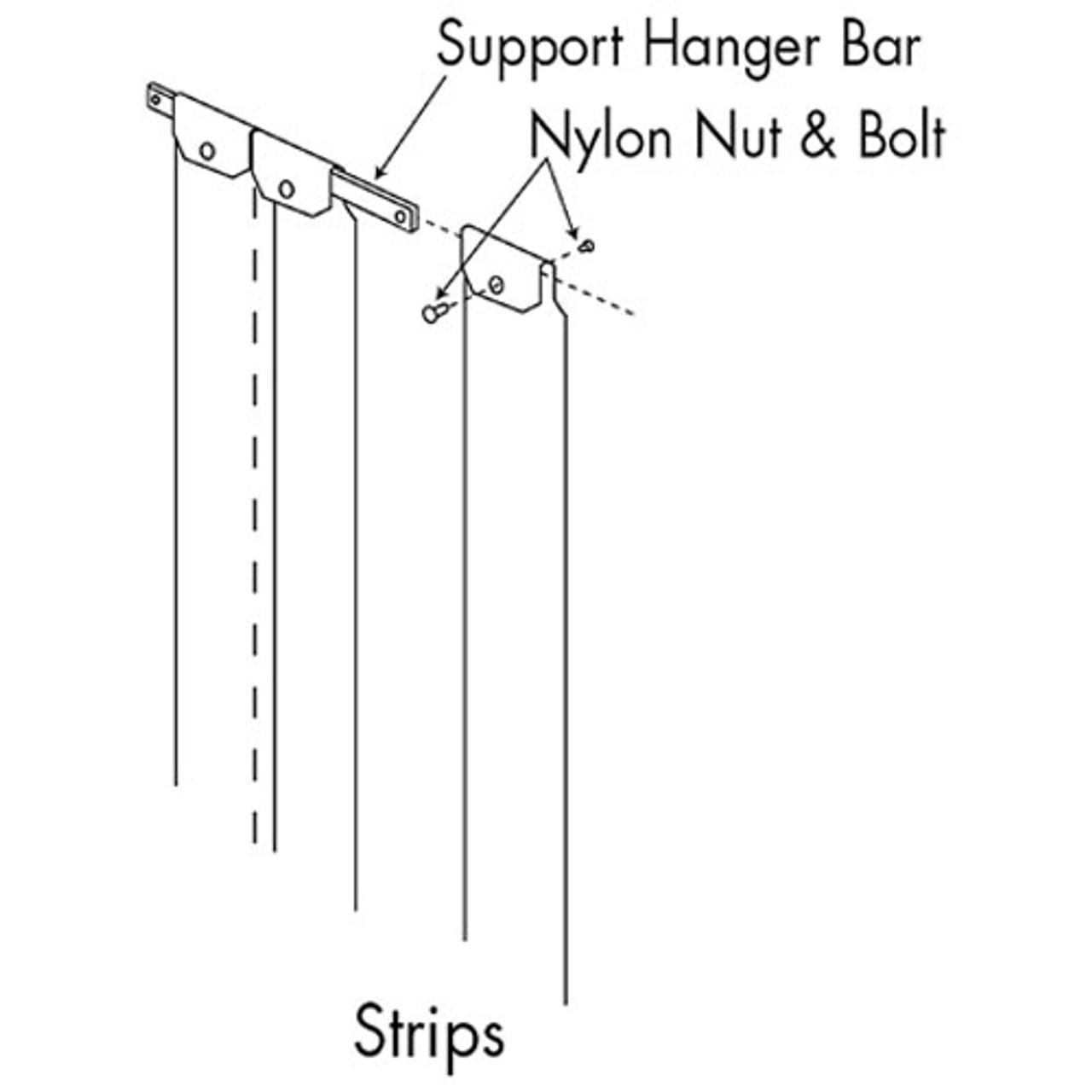 Kason® - 401Sc8085090 Strip Curtain, 8 X 90 - Replacement Part For Kason 401SC8085090