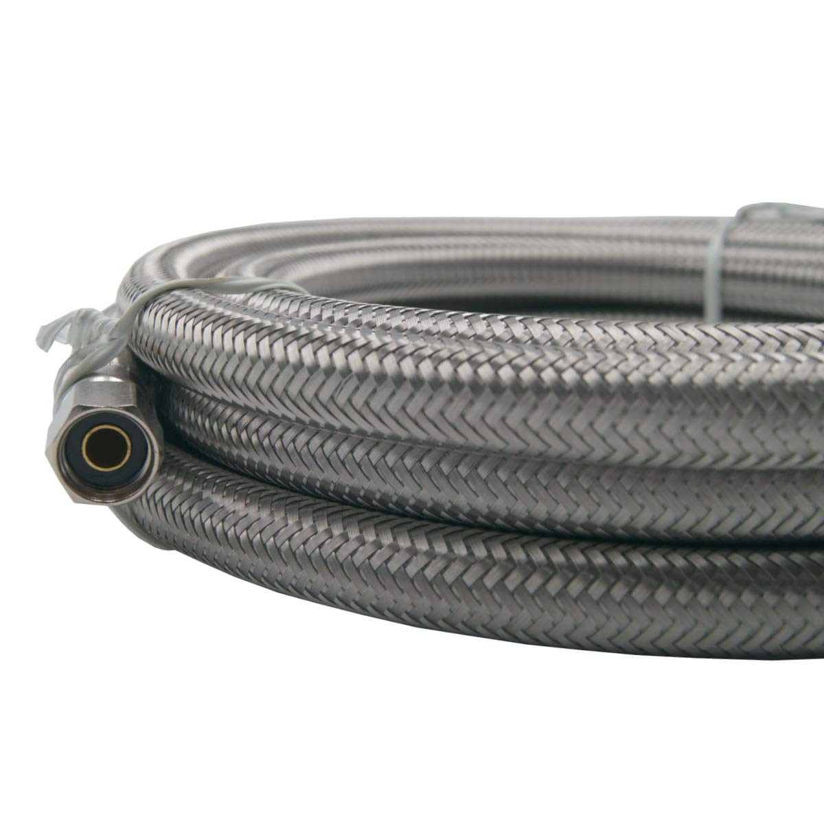 10' Stainless Steel Icemaker Hose - Connector