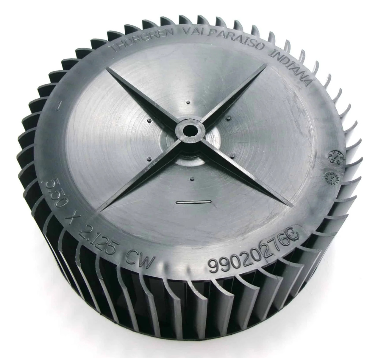 NBK 20702-2 - Blower Wheel - Equivalent To Broan 99020276 - Bottom View
